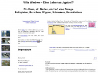 villa-wiebke.de Webseite Vorschau