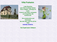 villafrohsinn.de Webseite Vorschau