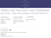 vincentinum-kultur.de Webseite Vorschau