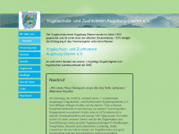 vogelverein-augsburg.de Webseite Vorschau