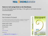 vokalensemble-sinsheim.de Webseite Vorschau