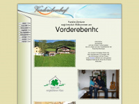 vorderebenhof.at Webseite Vorschau