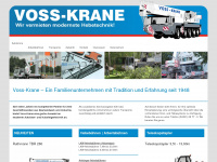 voss-krane.de Webseite Vorschau