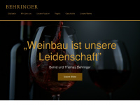 behringer-wein.de Webseite Vorschau