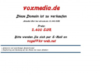 voxmedia.de Webseite Vorschau