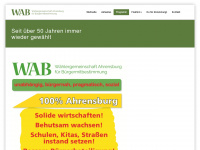 wab-ahrensburg.de Webseite Vorschau