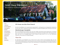 waldesruh-hotel.de Webseite Vorschau
