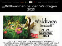 waldtage.ch Webseite Vorschau