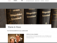 wanie-klooz.de Webseite Vorschau