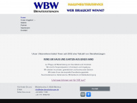 wbw-dienstleistungen.de Webseite Vorschau