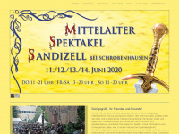 mittelalterfest-sandizell.de Webseite Vorschau