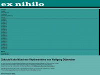 ex-nihilo.de Webseite Vorschau