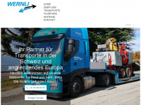 wernli-transport.ch Webseite Vorschau