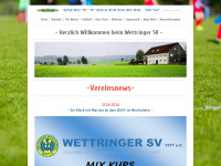 wettringer-sv.de Webseite Vorschau