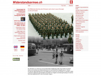 widerstandsarmee.ch Webseite Vorschau