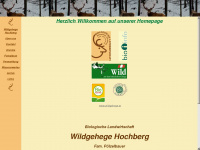 wildgehege.at Webseite Vorschau