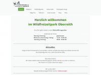 wildpark-oberreith.de Webseite Vorschau