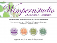 wimpernstudio.at Webseite Vorschau