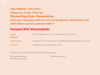 windsurfing-club-wesermuende.de Webseite Vorschau