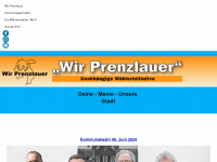 wir-prenzlauer.de Webseite Vorschau
