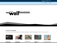 wolf-metallwaren.de Webseite Vorschau