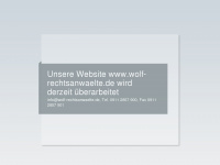 wolf-rechtsanwaelte.de Webseite Vorschau