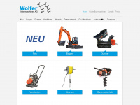 wolfer-mietmaschinen.ch Webseite Vorschau