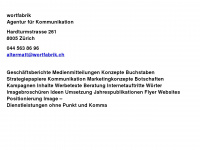 wortfabrik.ch Webseite Vorschau