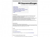 ws-hausverwaltungen.de Webseite Vorschau