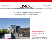 wsa.co.at Webseite Vorschau