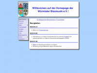 wuermtaler-blasmusik.de Webseite Vorschau