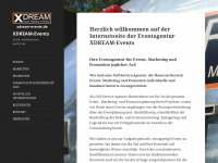 xdream-events.de Webseite Vorschau