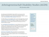disabilitystudies.de Webseite Vorschau