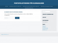 portofoliotheorie.wordpress.com Webseite Vorschau