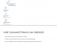 zahnarztpraxisamobersee.ch Webseite Vorschau