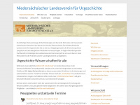 landesverein-urgeschichte.de Webseite Vorschau