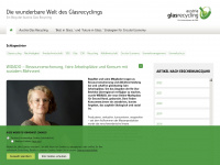 glasrecycling.at Webseite Vorschau