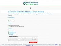 kreditrechner-kostenlos.ch Webseite Vorschau