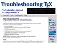 troubleshooting-tex.de Webseite Vorschau