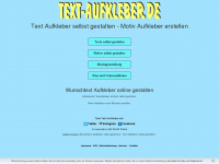 text-aufkleber.de Webseite Vorschau