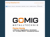 gomig-metall.at Webseite Vorschau