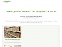 genealogyaustria.com Webseite Vorschau
