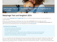 babytragen-test.de Webseite Vorschau