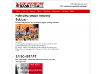 schwandorf-basketball.de Webseite Vorschau