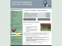 tischtennisakademie-zell.de Webseite Vorschau