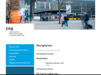 zisg.ch Webseite Vorschau