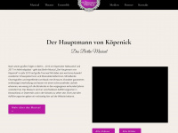 hauptmann-musical.de Webseite Vorschau