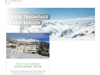 hotelappart-peter.at Webseite Vorschau