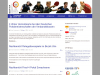 tischtennis-ulm.de Webseite Vorschau