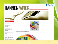 hannenpapier.de Webseite Vorschau